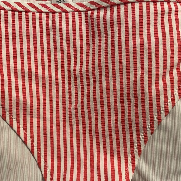 Brand New Aerie Stripe Seersucker Bikini Bottom - Picture 9 of 10